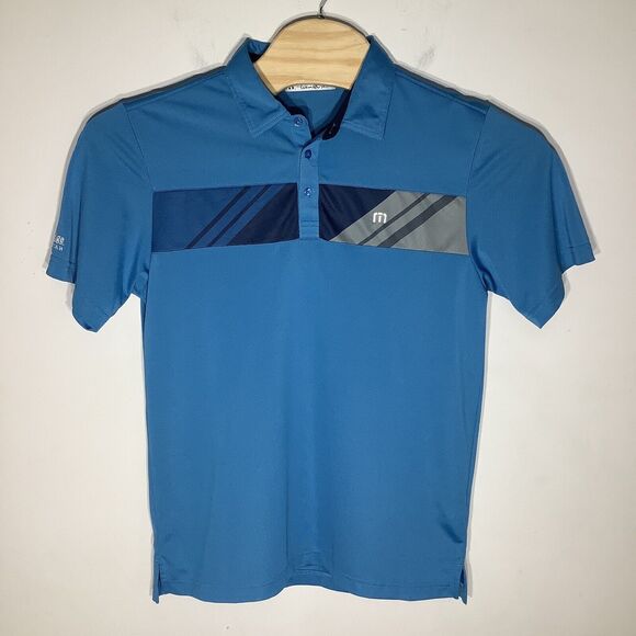 Travis Mathew Mens Short Sleeve Golf Polo Blue Size Medium - Picture 2 of 8